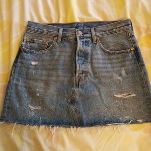 Levi's cutoff denim mini
